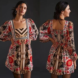 Anthropologie Nikasha Floral Mini Dress in Assorted Size Medium NWT $198